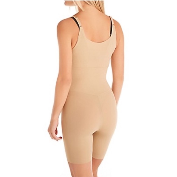 Maidenform Sleek Smoothers Open Bust Long Leg Nude Body Shaper 2556 Like New - Picture 11 of 11